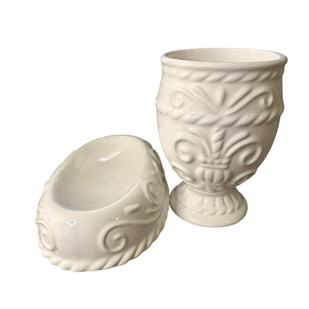 Lamont Pottery Bathroom Accessories Soap Dish Toothbrush Holder White
